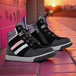 Кеды Orthoboom 37057-02 черно-сиреневый аметрин фото 2