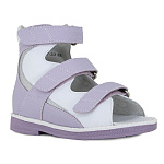 Детские ботинки летние Orthoboom 71597-33 сиренево-белый