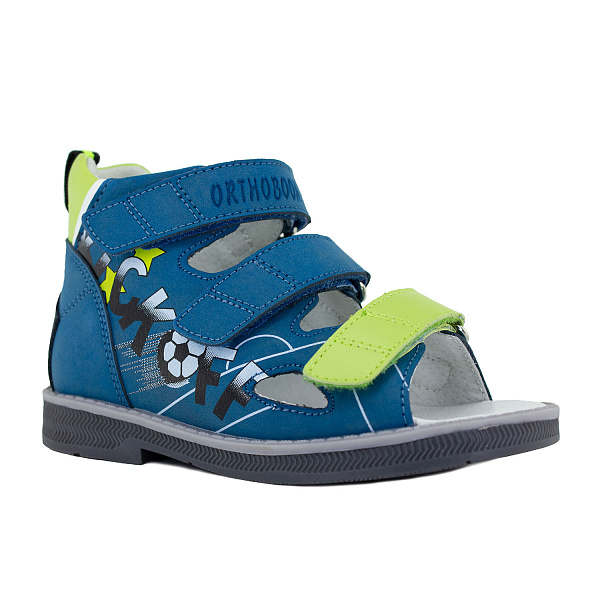 Детские сандалии Orthoboom 27057-14 морской с принтом фото 1