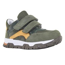 Кожаные детские кроссовки Orthoboom 31057-01 хаки фото 1