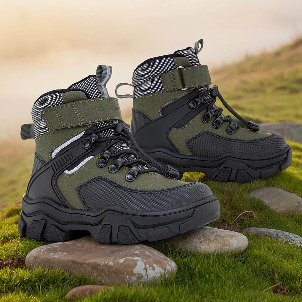 Детские ботинки  Orthoboom 81054-01 лаврово-зеленый