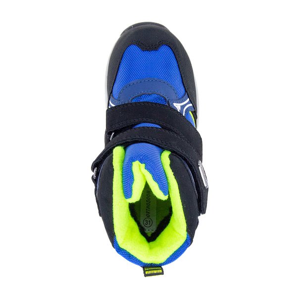 Детские ботинки ORTHOBOOM 81054-02 сине-черный с салатовым