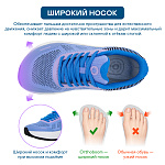 Ортопедические Кроссовки Orthoboom 37225-10 бледно-васильковый фото 2
