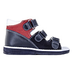 Детские сандалии Orthoboom 25057-10 темно-синий-красный с белым фото 4