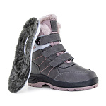 Детские полусапожки 63395-43 стальной с пыльно-лиловым фото 5