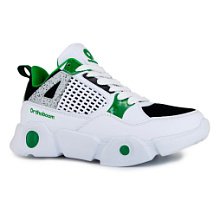 Кроссовки Orthoboom AIR 30247-17 бело-черный с малахитовым фото 1