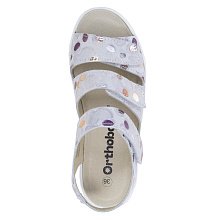 Ортопедические женские босоножки Orthoboom 
20325-14 бело-серый с принтом фото 5