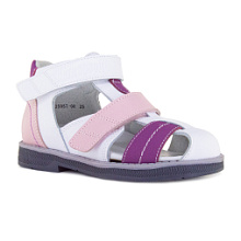 Ортопедические детские сандалии Orthoboom 
25057-08 белый-розовый-ежевичный фото 1