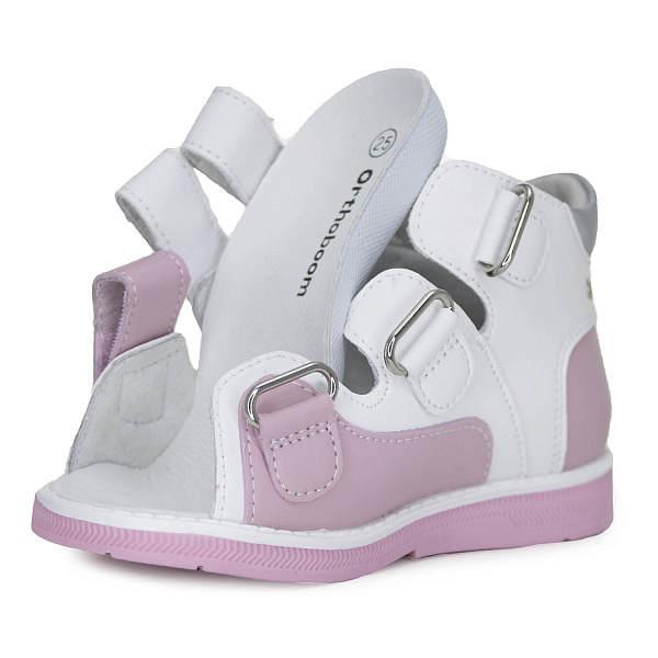 Детские сандалии Orthoboom 27057-13 королевский розовый с белым