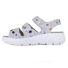 Ортопедические женские босоножки Orthoboom 
20325-14 бело-серый с принтом фото 4