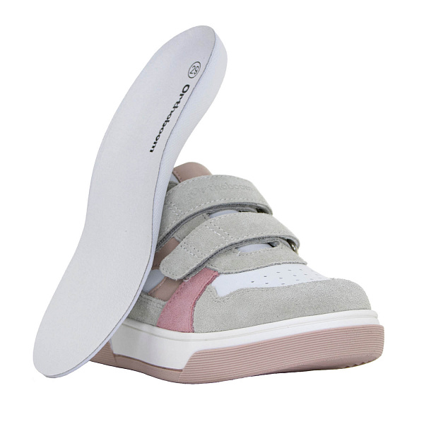 Детские кроссовки Orthoboom 31057-01 серо-розовая пудра