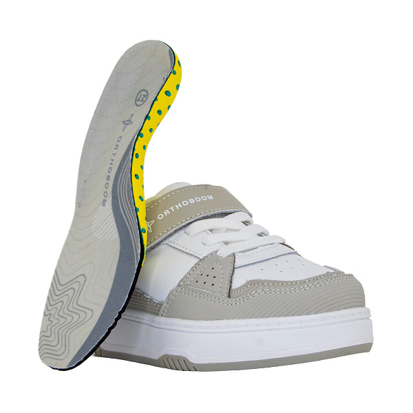 Детские кроссовки Orthoboom 30245-13 серо-бежевый с белым