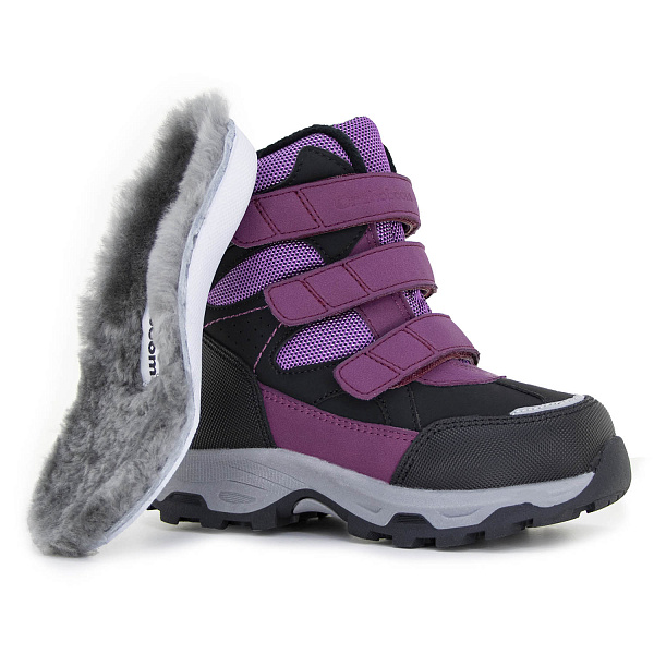 Детские полусапожки Orthoboom 67055-02 виноградный с черным