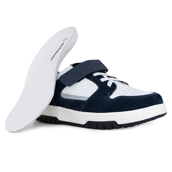 Детские кроссовки Orthoboom 33054-03 синий бархат с белым