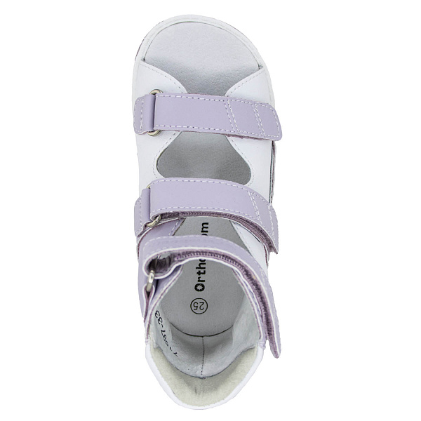 Детские ботинки летние Orthoboom 71597-33 сиренево-белый