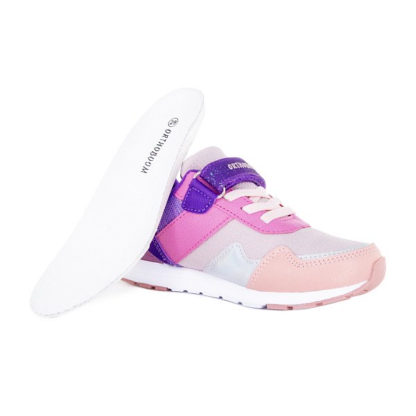 Детские кроссовки ORTHOBOOM 30225-09 розовый-коралловый-фиолетовый