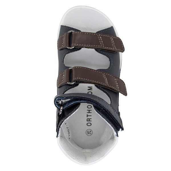 Детские сандалии Orthoboom 71057-11 глубокий синий с карамельным