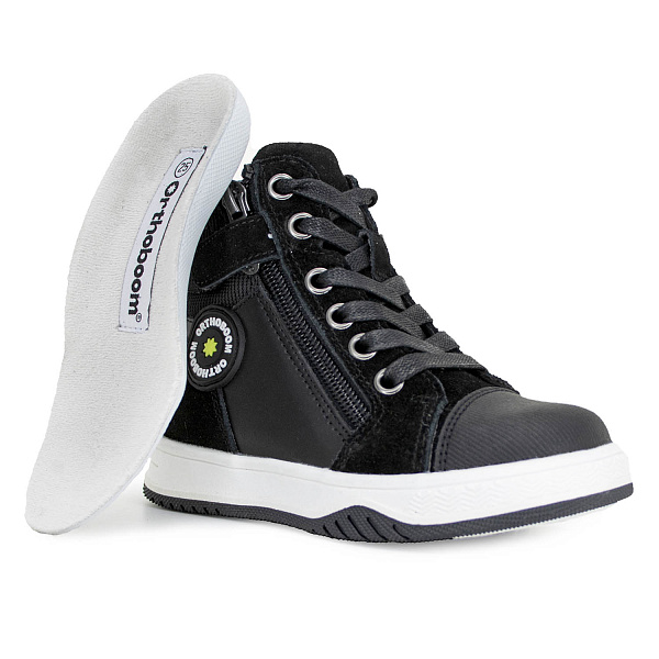 Ботинки Orthoboom 81036-01 черный бархат