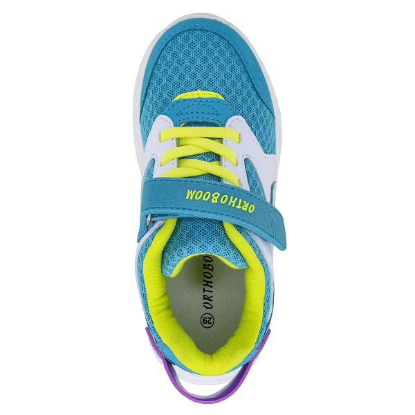 Кроссовки Orthoboom AIR 30225-10 бирюзовый-серый-салатовый