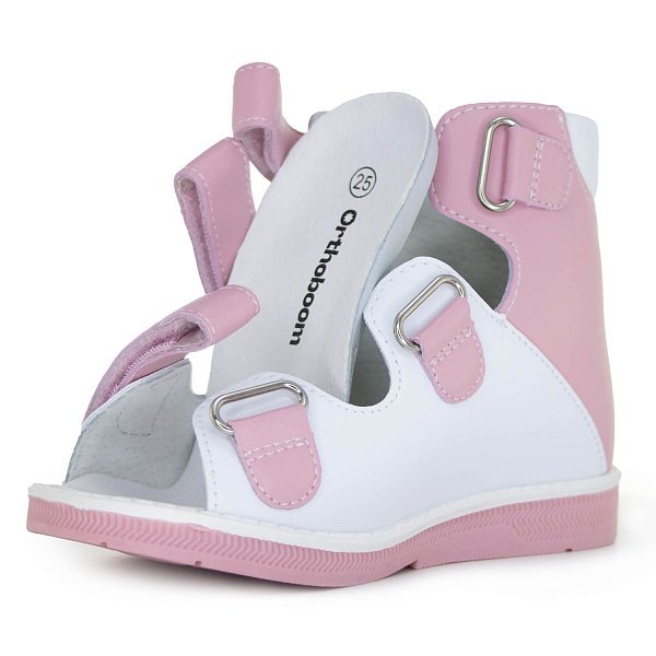 Детские сандалии ORTHOBOOM 71497-1 бело-розовый