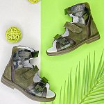 Детские сандалии ORTHOBOOM 71057-15 зеленый мох фото 2
