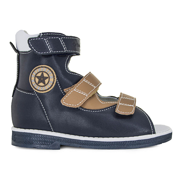 Детские сандалии Orthoboom 71597-33 темно-синий с коричневым
