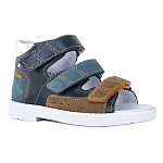 Детские сандалии Orthoboom 27057-01 темно-изумрудный с каштановым