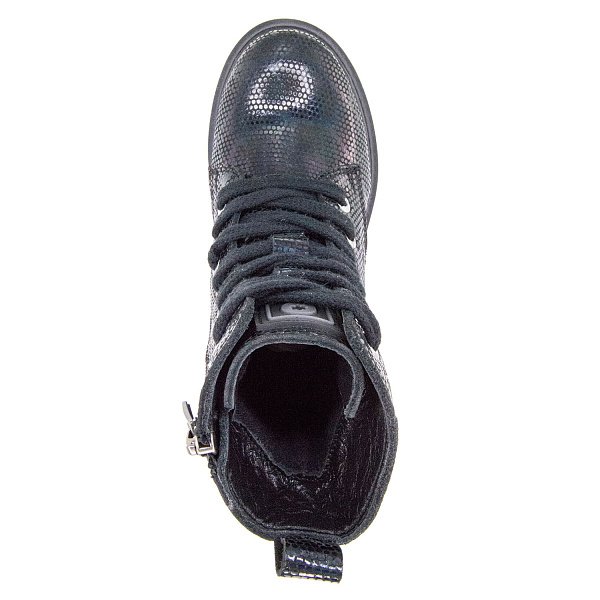 Детские ботинки ORTHOBOOM 82125-30 мерцающий черно-фиолетовый