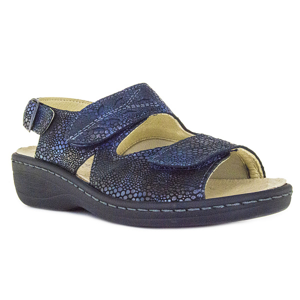 Женские босоножки Orthoboom 20037-01 синий питон фото 1