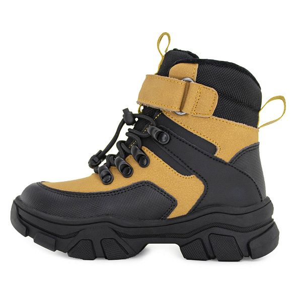 Детские ботинки 81054-01 горчичный с черным