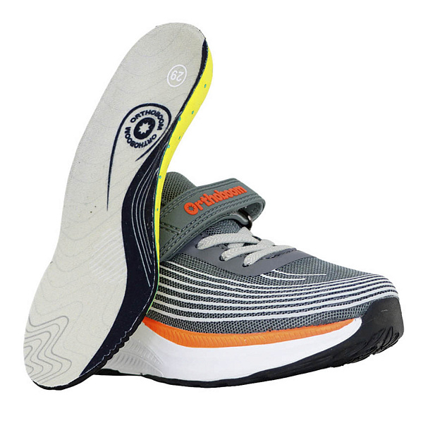 Детские кроссовки Orthoboom 32223-25 серый с оранжевым