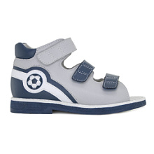 Детские сандалии Orthoboom 27057-14 оловянный с 
синим фото 1