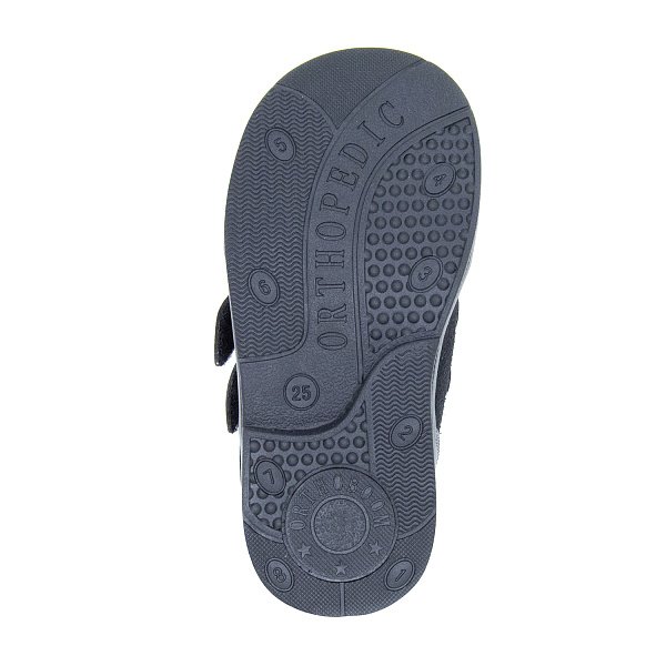 Детские ботинки ORTHOBOOM 81054-01 ярко-черный с серым
