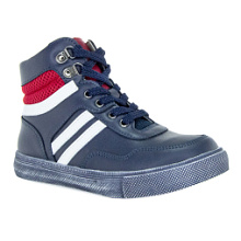 Ортопедические детские сникеры Orthoboom 37057-02 
темно-синий с красным фото 1