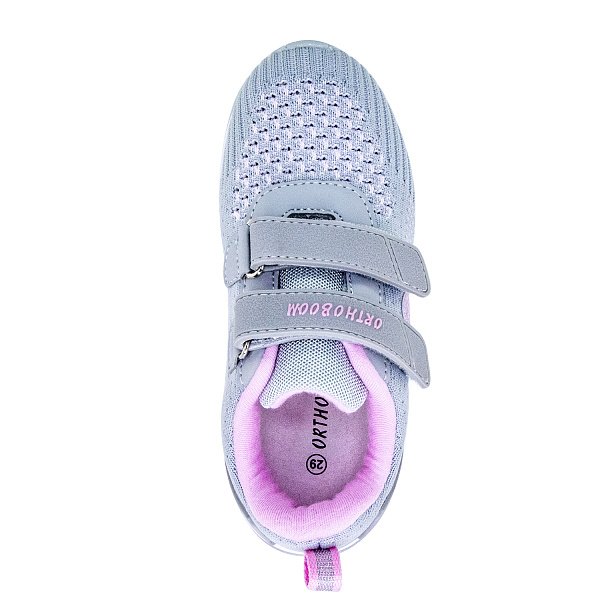 Детские кроссовки ORTHOBOOM 30245-13 серый с розовым