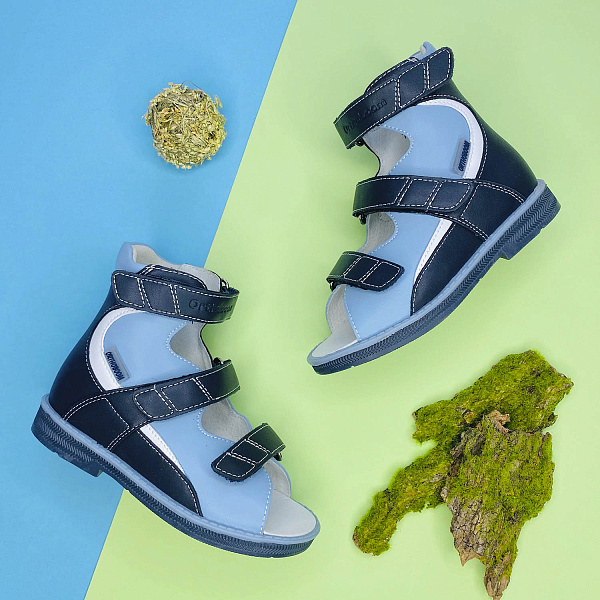 Детские сандалии Orthoboom 71597-33 темно-синий-голубой-белый