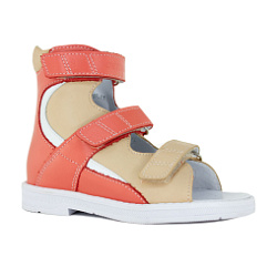 Детские сандалии Orthoboom 71597-33 лососевый с 
бежевым фото 1