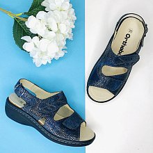 Ортопедические женские босоножки Orthoboom 
20037-01 синий питон фото 3