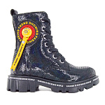 Детские ботинки Orthoboom 82125-30 мерцающий черно-фиолетовый фото 3