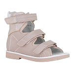 Детские ботинки летние Orthoboom 71057-01 пыльно-розовый с перламутром