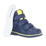 Детские ботинки ORTHOBOOM 81147-15 темно-синий с желтым фото 6