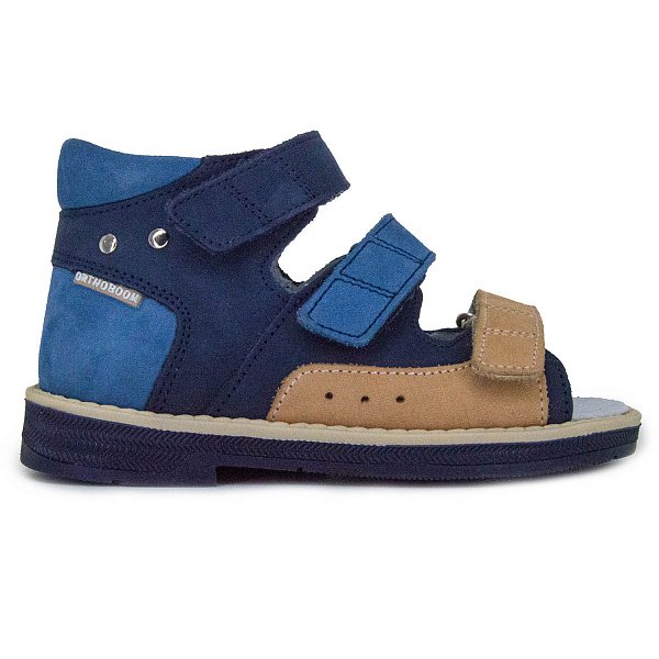Детские сандалии ORTHOBOOM 25057-10 сине-голубой с бежевым