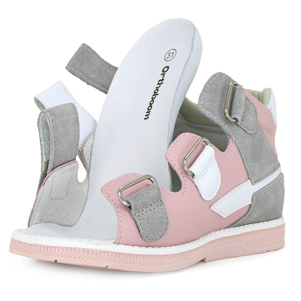 Детские сандалии Orthoboom 27057-02 розовый туман