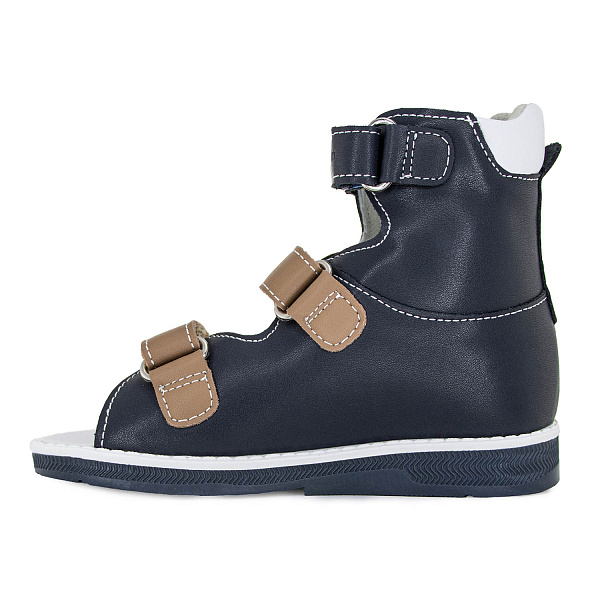 Детские сандалии Orthoboom 71597-33 темно-синий с коричневым