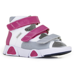 Детские сандалии Orthoboom 27057-10 бело-лиловый фото 1